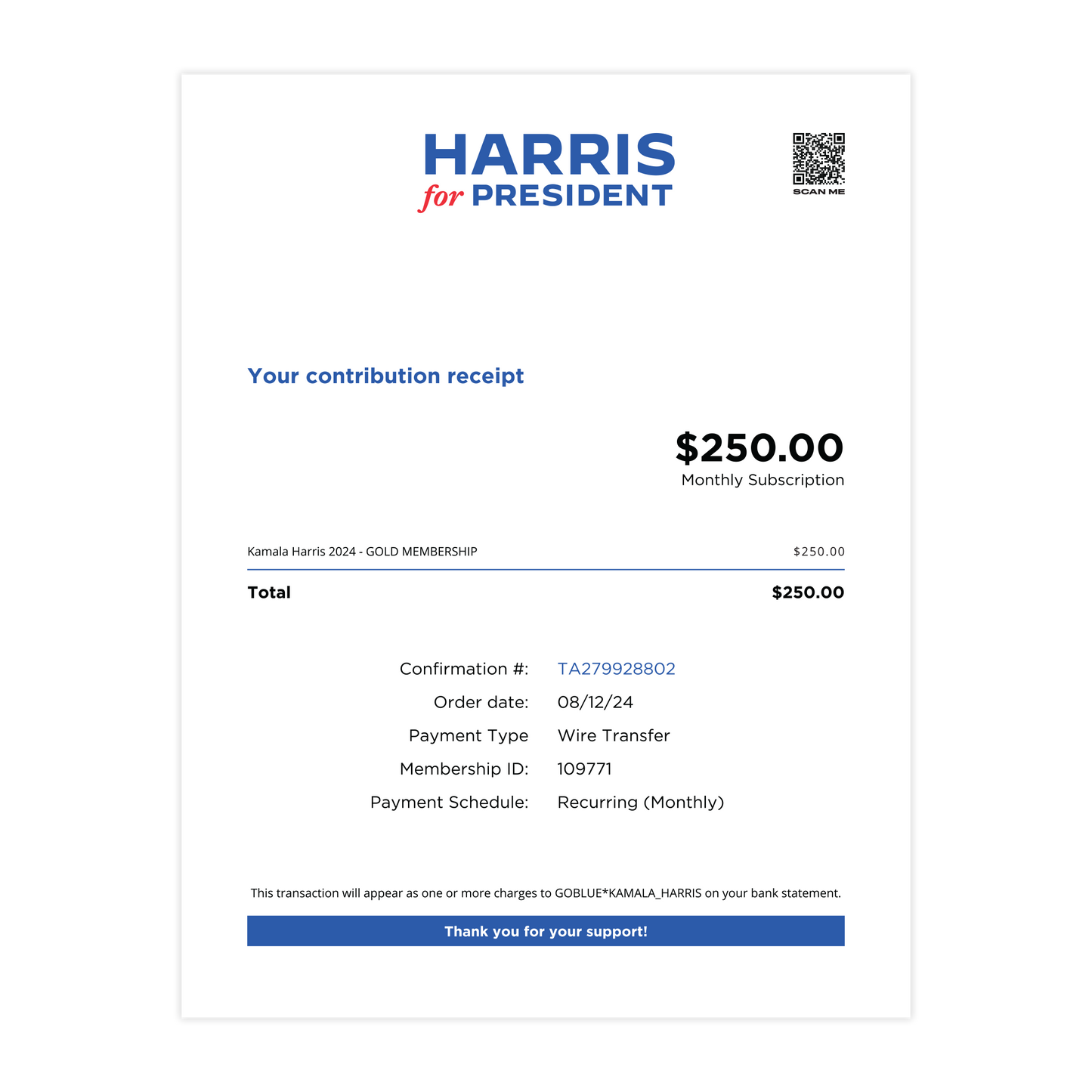 Harris for President