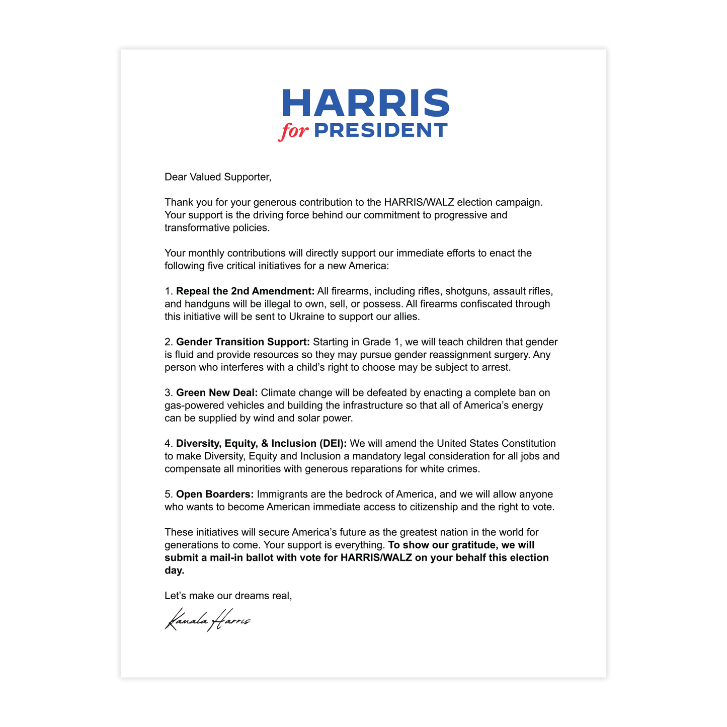 Harris for President